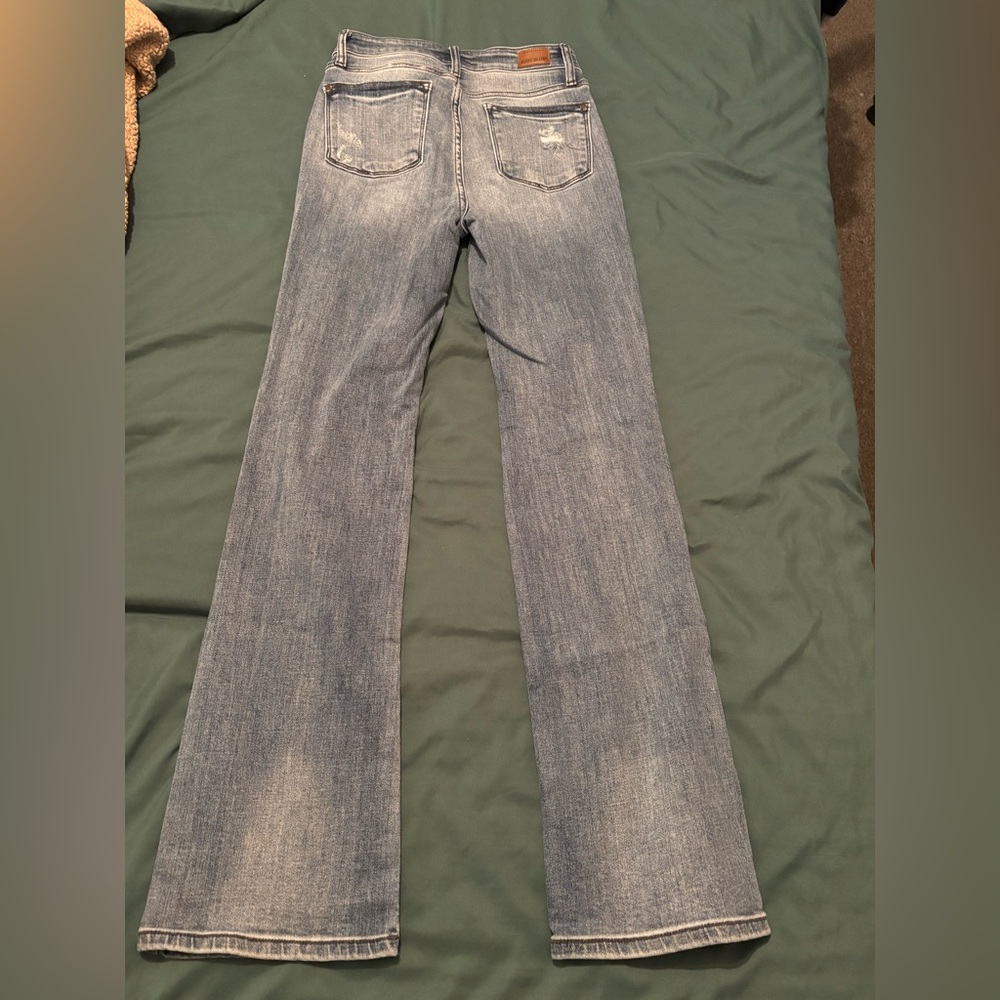 Judy Blue Boot Cut Distressed Blue Jeans - Picture 6 of 7